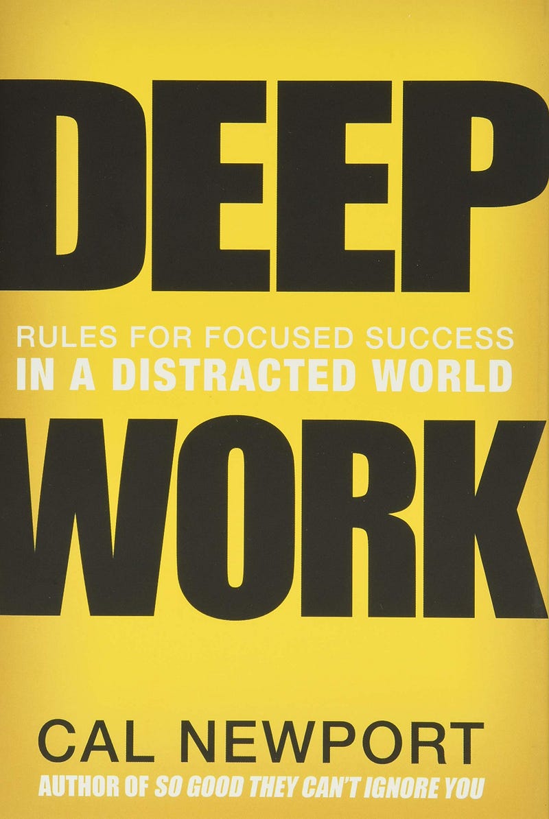 Book cover of "Deep Work" by Cal Newport