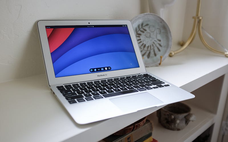 Vintage MacBook Air on a desk