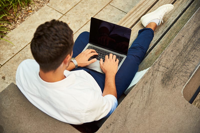 A sleek Surface Pro X in an outdoor setting