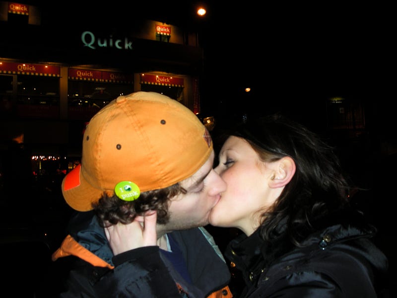 First New Year’s Eve Kiss in Paris