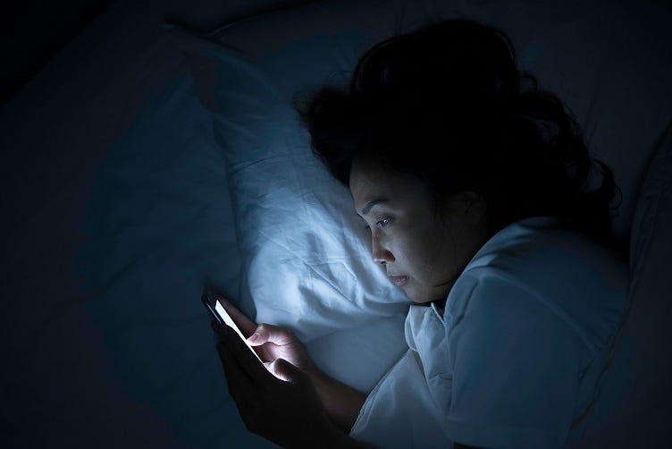 Blue light exposure from smartphone use