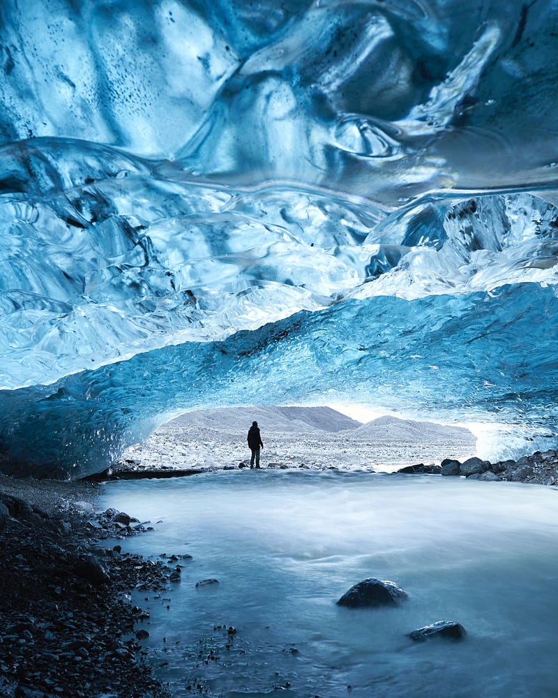 Glacier experiencing significant melting