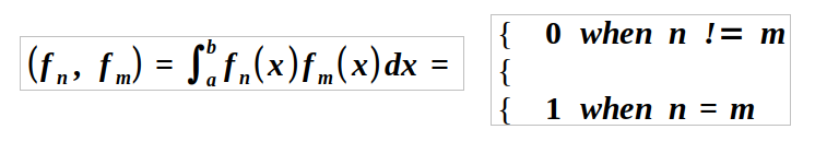 An orthonormal set