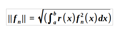 Norm with respect to a weight function