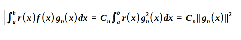 Resulting equation for coefficients