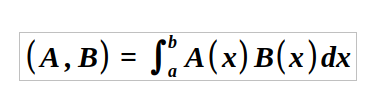 Inner product of two functions