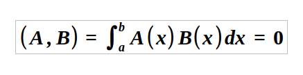 Condition for orthogonality of functions