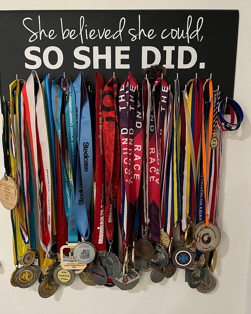 Collection of participation medals