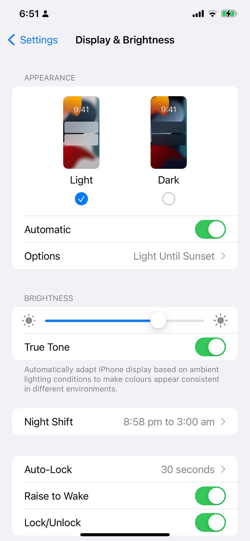 Adjusting light settings for better sleep