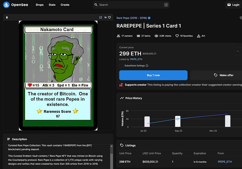 Bored Ape founder's Rare Pepe purchase