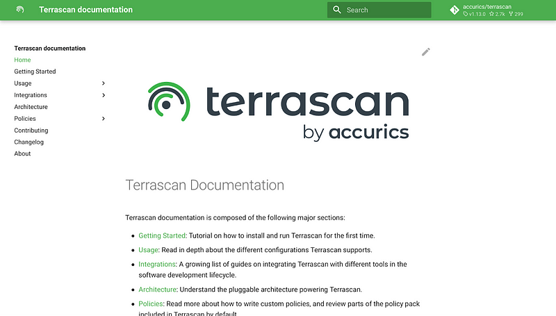 Terrascan for infrastructure security