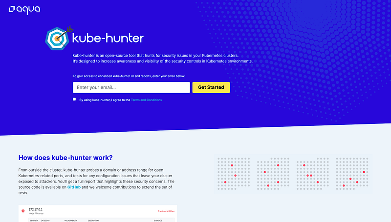 kube-hunter for vulnerability assessment