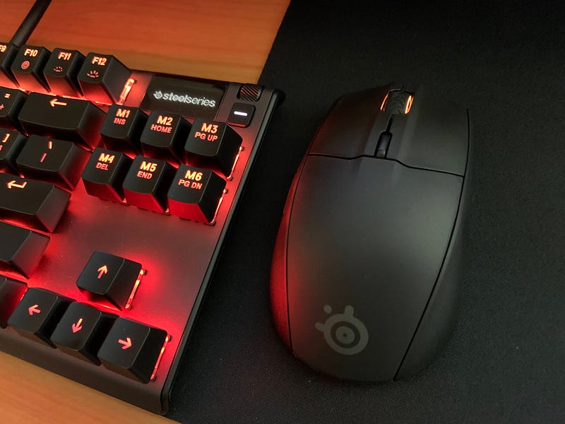 Author's photo of gaming mice