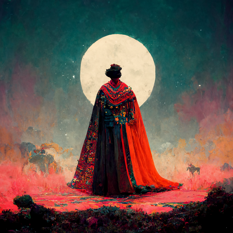 A dramatic representation of a dream matador.