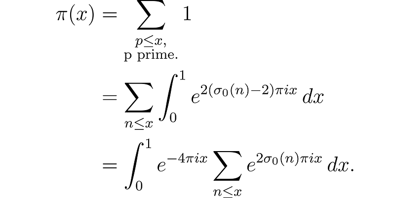 Prime counting function representation