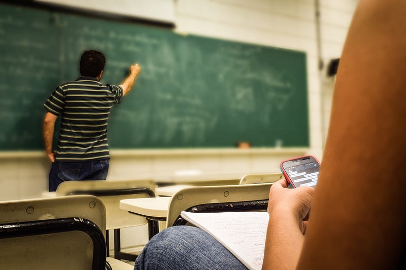 An absurd classroom scene inspired by Eleanor Shaw's antics