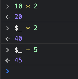 Last Evaluated Expressions in Console