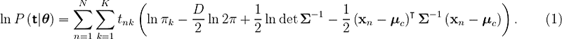 Log-Likelihood Expression for LDA