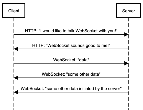 The handshake process in Web Sockets