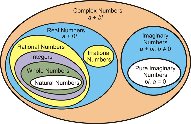 Conceptual representation of various number types