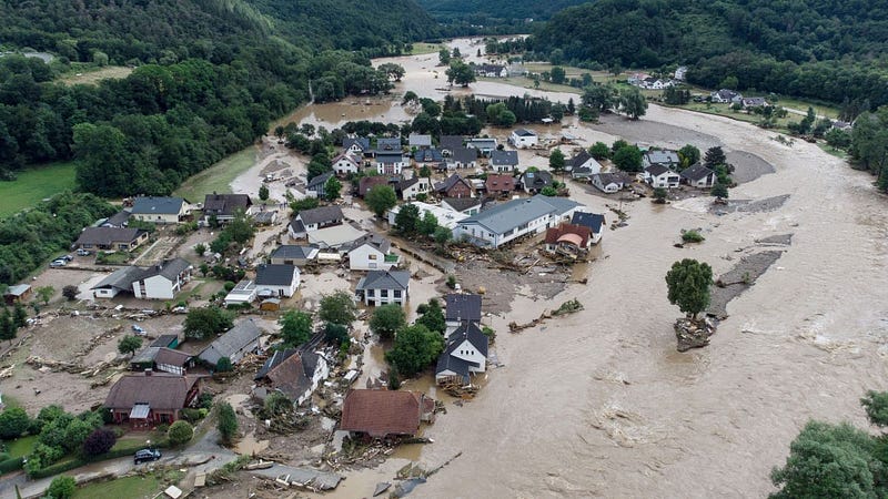 Damage to infrastructure post-flooding