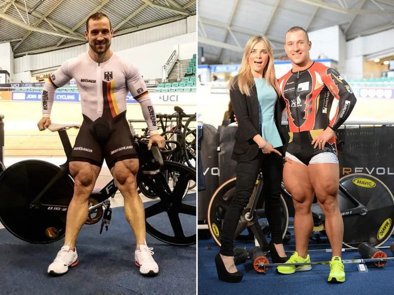 Cyclist leg muscles comparison