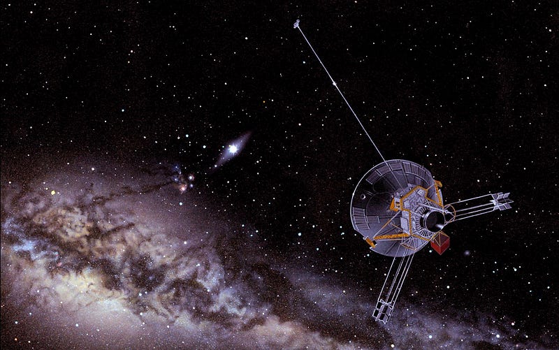 Voyager spacecraft capturing the beauty of space