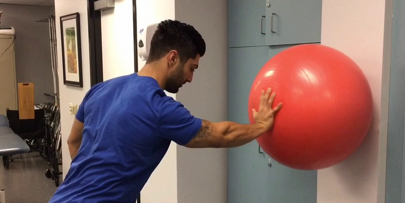 Serratus Swiss Ball Circles Exercise Demonstration