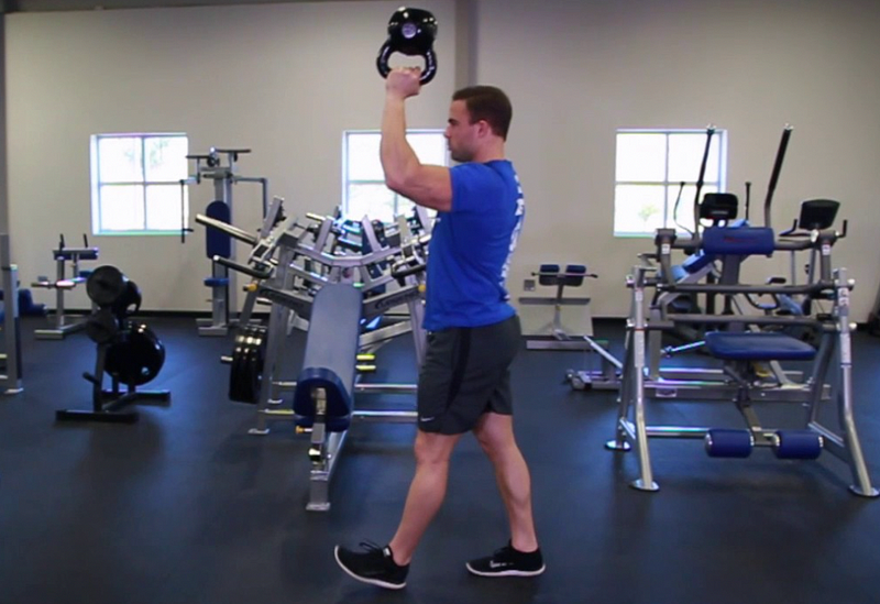 Kettlebell Bottoms Up Carry Exercise Demonstration