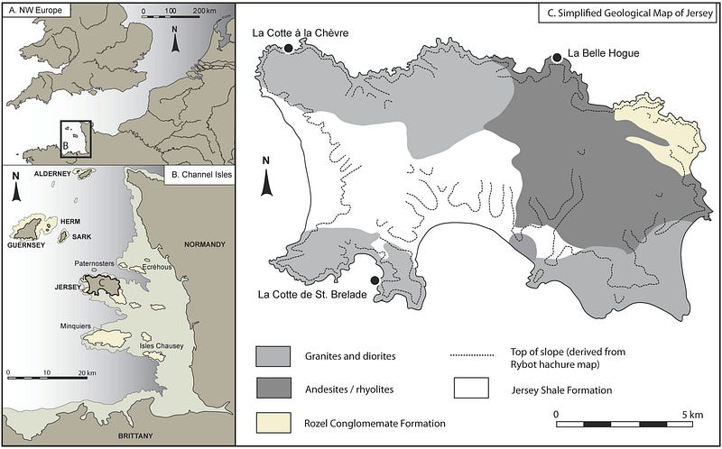 La Cotte de St. Brelade site location map