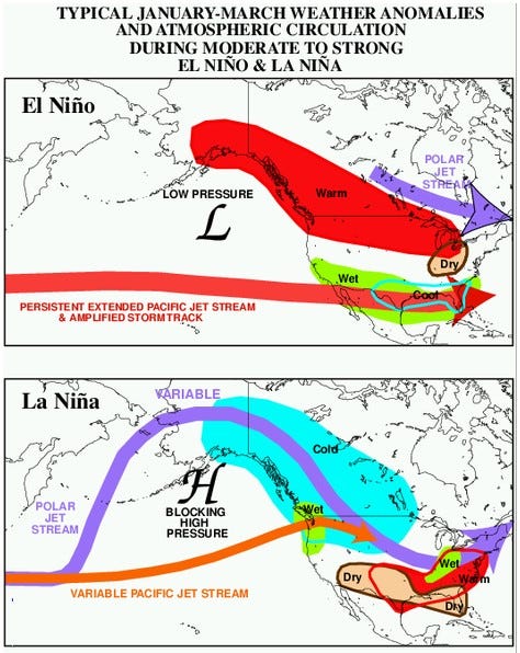 El Niño weather impact in the Southwest