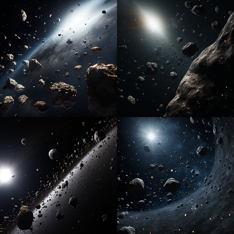 Results after fixing to 'an asteroid belt'